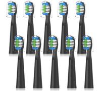Compatible with Bitvae D2 Electric Toothbrush Replacement Heads, for Bitvae D2 Electric Toothbrush,10 Pack (Black)