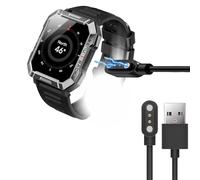 Compatible with Blackview Military Smart Watch W60 Charger, Magnetic USB Charging Cable Replacement Charger for Blackview W60 2.01", IOWODO W60 / W60 Military Smart Watch 2.01 inches (Black)