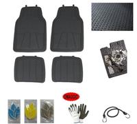 COMPATIBLE WITH BMW 525d Sport 4 PVC RUBBER CAR MATS WITH NON-SLIP DOTTED BASE, ADHERENT AND STABLE TO THE FLOOR + IMMOBILE FRONT HEEL SILL 710X475X30