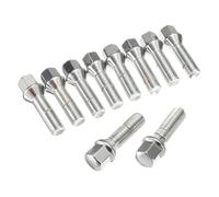 Compatible With BMW For 3 Series X1 X3 X5 X6 X7 10PCS Car Wheel Bolts Nuts Studs 28/35/40/45/50mm Lengthen Steel Wheel Bolts M14 X 1.5 M12*1.5 M14*1.25 M12*1.25 Bolt Wheel Screws(M14x1.25,10PCS 45mm)