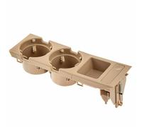 Compatible With BMW For 323Ci 328Ci 2000 For 323i 2006 51168248504 51168248505 Front Center Console Storage Box Coin Cup Holder Car Cup Hole(Beige,Set)