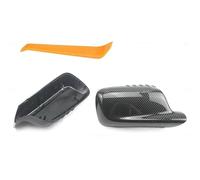 Compatible With BMW For Series7 E65 E66 E67 E68 2001-2008 2PCS Car Side Door Rearview Side Black Carbon Mirror Cover Caps OEM: 51167074236