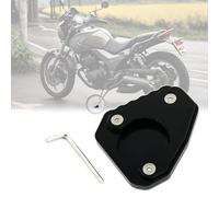 Compatible with BMW G310R G310GS Motorcycle Kickstand Foot Side Stand Extension Pad, Aluminum Alloy Motorcycle Kickstand Foot Plate Extender Accessories, Support Plate Accessory(black)