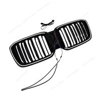 Compatible With BMW X3 X4 G01 G02 2022-2024 LCI Car Front Kidney Grille Upper Hood Mesh Grid With LED Lights ABS Gloss Black Bodykits Tuning(Double Line)