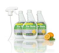 Compatible with Bona Hard-Surface Floor Cleaner Spray, 3 Bottle 500ml Citrus Mint Scent, Refillable, Residue-Free and Quick-Drying, for Stone, Tile, Wood Floors, Vinyl Flooring