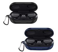 Compatible with Bose QuietComfort Earbuds Case, onetuo Silicone Case Cover Easy Carrying Protective Case Cover Compatible with Bose QuietComfort Noise Cancelling Earbuds (2 pack-Black+Blue)