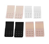 Compatible with Bra Extension Strap with 3 Row for Easy Adjustment, 4 Colors Available, Extend Life, 8Pcs Band