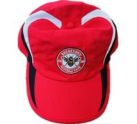 Compatible with Brentford FC Official Baseball Cap, Red with Tech Design, Club Crest