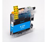 Compatible with Brother LC123C / 10ml Ink Cyan (Ink cartridges - Dye)