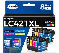 Compatible with Brother LC421 LC421XL LC421XLVAL Ink Cartridges, 8 Pack