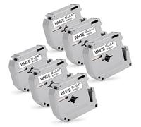 Compatible with Brother M-K231 MK-231 MK-231bz 12 mm x 8 m for Brother PT-M95, PT-90, PT-70, PT-65, PT-55, Black on White, 6-Pack