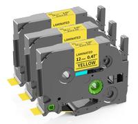 Compatible with Brother P Touch Black on Yellow TZe-631 Laminated 12mm 0.47