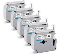 Compatible with Brother PTouch M Tape 12mm x 8m MK231 Plastic White Tape