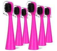 Compatible with Burst Kids Electric Toothbrush Replacement Heads with Dust Caps, Perfect for Burst Kids Toothbrush, Pack of 6, Pink