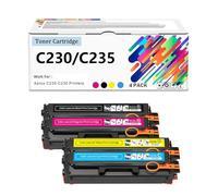 Compatible with C230/C235 Toner Cartridge 4 Colors Replacement for Xerox C230 C235 Laser Printer, Standard Yield, Printer Accessories, With Chip,Set-1500pages