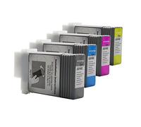 Compatible with Canon Imageprograf IPF 700 Ink Cartridges Set Black, Cyan, Magenta, Yellow - PGI-102 / 0894B001 & 0896B001-0898B001 - Inhalt: 4 x 130 ml