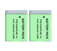 Compatible with Canon NB-13L Camera Battery,2PCS | 3.6V, 1250mAh, 4.5Wh, for PowerShot G5X, G7X, G9X, G7X Mark II, SX620 HS, SX720 HS, SX730 HS and G9X Mark II