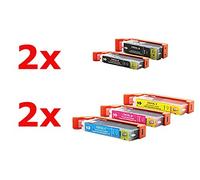 Compatible with Canon Pixma IP 7200 Series Ink Cartridges Set Black, Cyan, Magenta, Yellow, Photo Black - PGI-550 XL & CLI-551 XL / 6431B001 & 6443B001-6446B001 - Inhalt: 2 x 24 ml & 8 x 12 ml