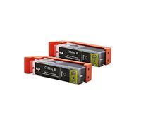 Compatible with Canon Pixma MG 6300 Series Ink Cartridges Set Black - PGI-550PGBK XL / 6431B001 - Inhalt: 2 x 24 ml