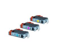 Compatible with Canon Pixma MP 510 Ink Cartridges Set Cyan, Magenta, Yellow - CLI-8 / 0621B026 - Inhalt: 3 x 12 ml