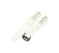Compatible With Cartier Original 21st Century Men's And Women's Waterproof Silicone Rubber Watch Strap CRW1097U2 Convex Interface(White-Black-Z4)
