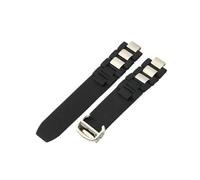 Compatible With Cartier Original 21st Century Men's And Women's Waterproof Silicone Rubber Watch Strap CRW1097U2 Convex Interface(Black-Steel-Z4)