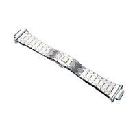 Compatible With Casio Farmhouse Oak Modified Stainless Steel Watch Chain GBM2100 16mm Accessories Bracelet(Silver rose gold)