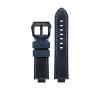 Compatible With CASIO GST-B400/ GST-B200 Wrist strap leather watch belt cowhide watchband accessories 24 * 14mm Convex 24 * 16(Blue black buckle,14mm)