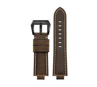 Compatible With CASIO GST-B400/ GST-B200 Wrist strap leather watch belt cowhide watchband accessories 24 * 14mm Convex 24 * 16(Dark brown black,16mm)