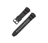 Compatible With Casio MCW-100H/110H/W-S220/HDD-S100 WV-200/AE-2000/2100 Resin Strap 16mm Watch Accessories(16mm Bblack)