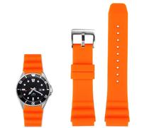 Compatible with Casio MDV106-1AV/MTP-VD01 Watches, 22mm Watch Strap for Men, Casio MDV-106 Series Replacement Strap, Orange silicone strap, One Size, Dro