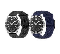 Compatible with Casio MDV106 Bands, 22mm Quick Release Sports Silicone Band Strap Replacement Wristband Compatible with Casio MDV106-1AV / MTP-VD01 Watch (2 Pack-Black+Blue, 22mm size band)