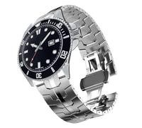 Compatible with Casio MDV106 Bands, Quick Release Stainless Steel Band Metal Strap with Folding Clasp Replacement Strap Compatible with Casio MDV106-1AV / MTP-VD01 Watch (Silver, 22mm size band)