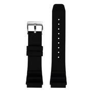 Compatible With CASIO Swordfish Diving Watch MDV-106 MDV-107 MTP-VD01D EFR-303 Watchband Men's Silicone Strap 22mm Compatible With Seiko Watches(Black silver,20mm)