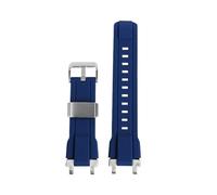 Compatible With Casio Watch MTG-B1000 G1000 Series Modified Resin Rubber Strap Silicone Solid Steel Linker Watch Band Black Blue Red(Blue silver)