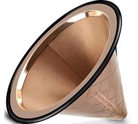 Compatible with Chemex, Hario V60 Pour Over Coffee Filter - Wide Metal Base Reusable Stainless Steel Coffee Dripper - Paperless Coffee Filter for Sustainable Brewing