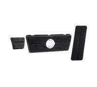 Compatible with Complete Pedal Pad Kit for Camaro 1967-1968 for Chevelle 1968-1973 for El Camino 1968-1977 for Firebird for Laguna 1973-1976 for Malibu 1973-1977 (Rubber Pads/Aluminum Trim)