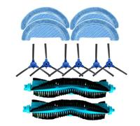 Compatible With (Conga 1990 Vital/Flash Connected Vital) Roller Side Brush Mop Cloths Spare Parts Accessory Replacement(SET K)