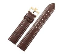 Compatible With Constantin Watch Strap Leather Men's VC Heritage Art Master Wulu Series Needle Buckle Watchband(Brown-gold,22mm)