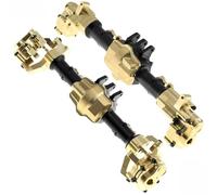 Compatible With CROSSRC EMO X EMO X2 1/8 RC Truck Modification Upgrade Parts Metal Front Rear Axle Housing Axle Cover Steering Cup RC Front Rear Axle(Black)