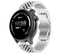 Compatible with Cubitt Viva Pro Smart Watch Band, Lamshaw Stainless Steel Metal Band with Butterfly Folding Clasp Link Bracelet Compatible with Cubitt Viva Pro, Viva, Aura Pro, Aura Smart Watch