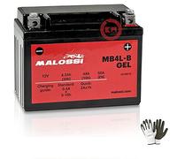 COMPATIBLE WITH DERBI Senda SM Black Edition 50 from 2003 to 2003 BATTERY READY TO USE MALOSSI MB4L-B FACTORY ACTIVATED GEL 4.2 AH AMP. 12V.