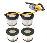 Compatible With Dewalt Vacuum Filter DCV501HB DCV5011H Attachments Replacement HEPA Filters, Fits Dewalt 20V Cordless Handheld Vacuum Cleaner, Includes 2 Cleaning Brushes, Washable And Reusable (4pk)