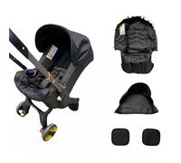 Compatible with Doona Car Seat & Stroller: 3-in-1 Black Replacement Cover Accessories Kit with Canopy & Shoulder Pads for Baby Infant