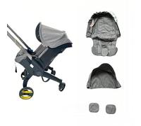 Compatible with Doona Car Seat & Stroller: 3-in-1 Gray Replacement Cover Accessories Kit with Canopy & Shoulder Pads for Baby Infant