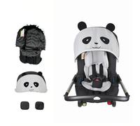 Compatible with Doona Car Seat & Stroller: 4-in-1 Black White Replacement Cover Accessories Kit with Seat Cushion, Canopy & Shoulder Pads for Baby