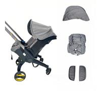 Compatible with Doona Stroller, Grey Replacement Parts Bundle - Sunshade Extension, Infant Seat Protector & Shoulder Pads Cover