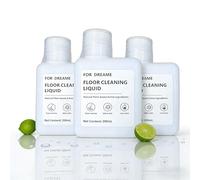 Compatible with Dreame X50/X30/X40 Ultra Robot Mop Cleaning Solution 200ml Plant-Based Formula 1:200 Ratio Lime Scent Hard Floor Cleaner(3 bottle)