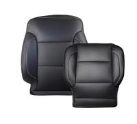 Compatible with Driver Seat Cover Set Front Left Leather Bottom & Backrest for Chevy Silverado 1500 2014-2015-2016-2017-2018-2019, Black Microfiber Replacement