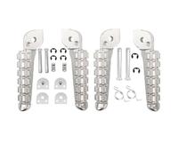 Compatible With Ducati For Monster 696 796 2009-2014 46510611A L 46510601A R Motorcycle Silvery Footrests Foot Pegs Rear Upgrade Parts Accessories Motorcycle pedal(Around)